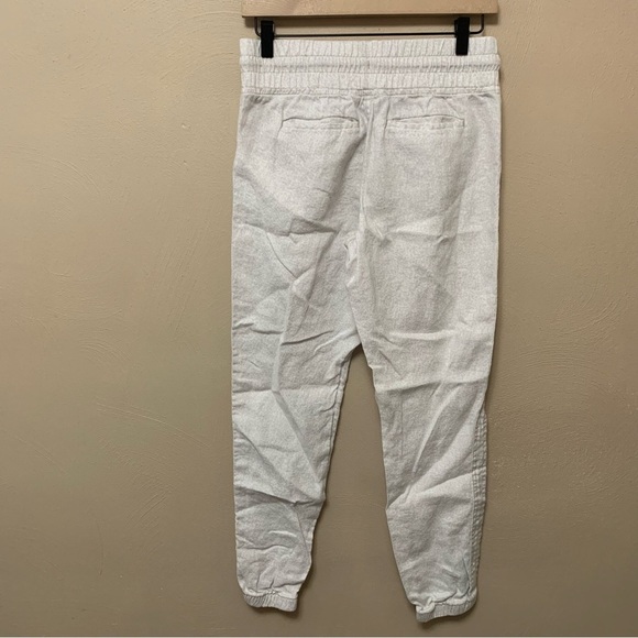 Athleta Cabo Linen Jogger in Mirco Cheetah Abalone Gray Size 2 - Picture 8 of 12